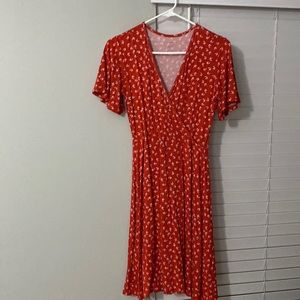 Red and white Hawthorn dress from Stitch Fix. Size S